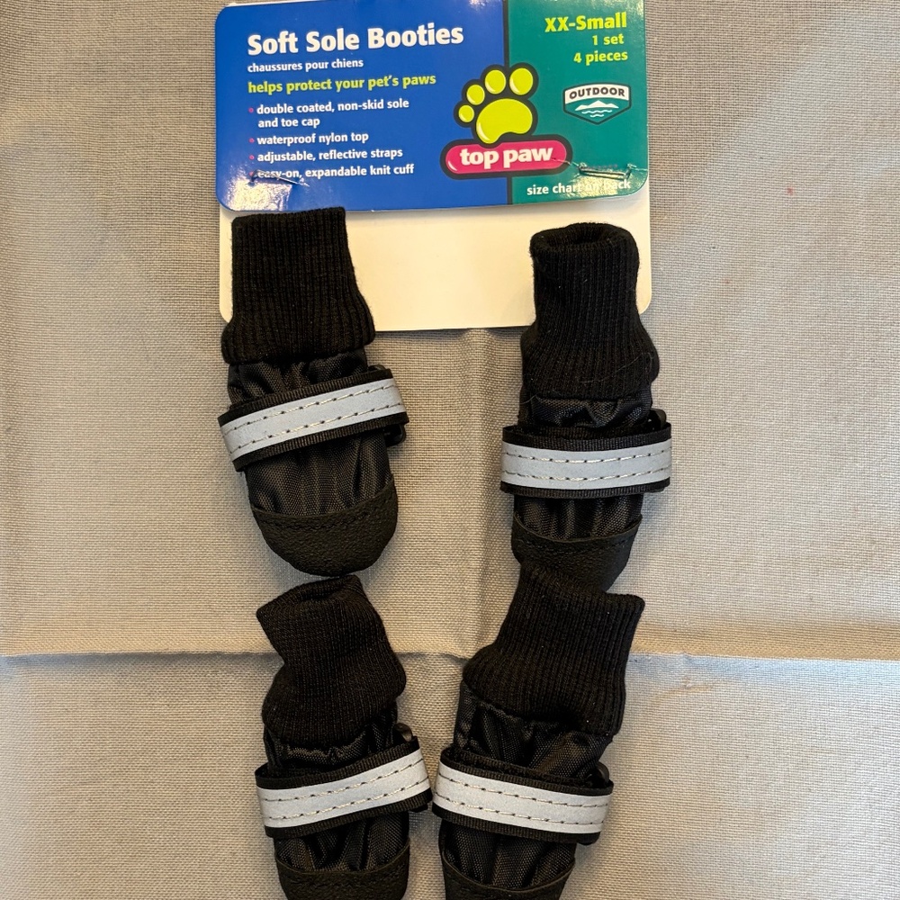 XXS Soft Sole dog booties, for winter, never used.